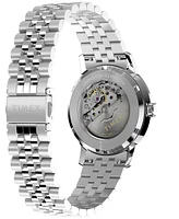 Timex Men's Mechanical Automatic Silver-Tone Stainless Steel Watch, 40mm