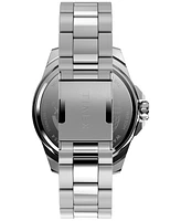Timex Men's Analog Black Stainless Steel Watch, 46mm