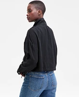 On 34th Women's Cotton Gauze Cropped Jacket, Exclusively at Macy's