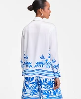I.n.c. International Concepts Women's Printed Long-Sleeve Shirt, Exclusively at Macy's