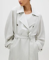 Calvin Klein Women's Relaxed Double-Breasted Trench Coat