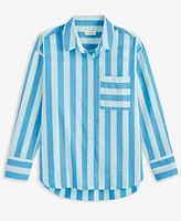 On 34th Women's Striped Long-Sleeve Shirt, Exclusively at Macy's