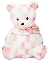 Mackenzie-Childs Rosy Check Bear Ceramic Cookie Jar