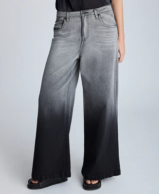 Kenneth Cole Women's Ombre Wide-Leg Jeans