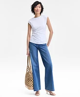 I.n.c. International Concepts Women's Side-Cinched Cotton Tank Top, Exclusively at Macy's