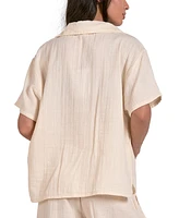Elan Women's Double-Gauze Cotton Top