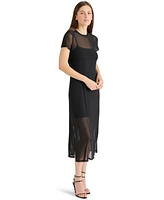 Steve Madden Women's Nola Mesh Midi Dress