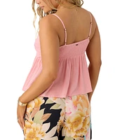 O'Neill Juniors' Reeta Solid Woven Tank Top