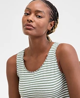 Charter Club Women's Linen Blend Scoop-Neck Tank Top, Exclusively at Macy's