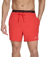 Calvin Klein Men's Logo Elastic Waist Modern Euro 5" Volley Swim Trunks