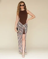 Avec Les Filles Women's Sarong Maxi Dress
