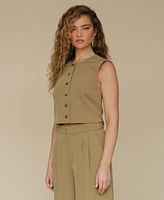 Avec Les Filles Women's Cropped Boxy Vest