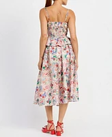 En Saison Womens Nayeli Printed Peplum Top Nayeli Printed Midi Skirt