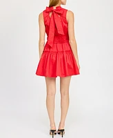 En Saison Women's Payton Bow-Back Mini Dress