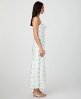 French Connection Women's Anna Fleur Satin Cowlneck Dress
