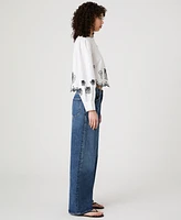 French Connection Women's Cambria Cotton Embroidered Shirt