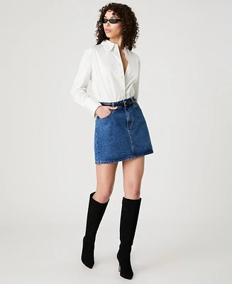French Connection Women's Cotton Poplin Pinstriped Shirt