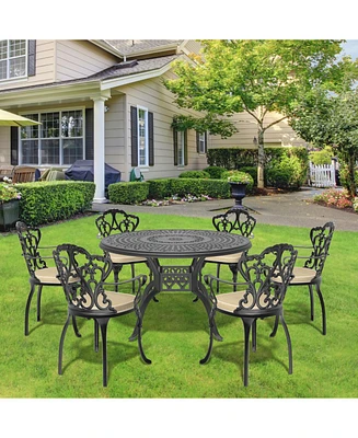 Aluminum Patio Set, Random Cushions