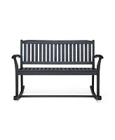 Baxter Rocking Loveseat Acacia Wood