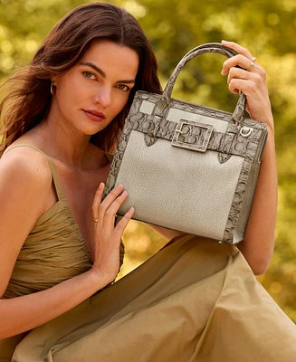 Brahmin Caroline Wind Chime Cumulus Small Leather Satchel