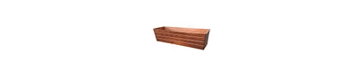 Decorative Metal Planter – Large Rectangular Box with Embossed Lines