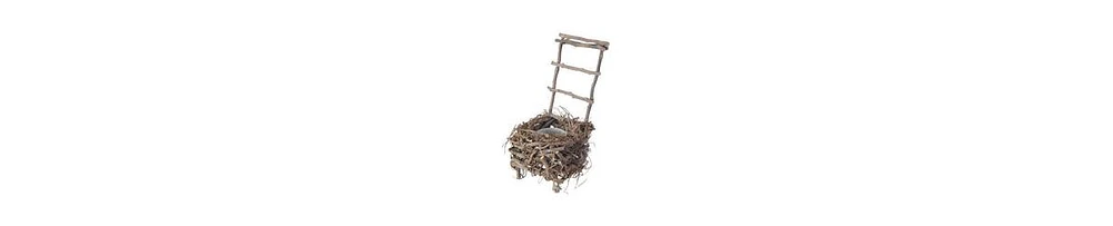 Handcrafted Wooden Nest Planter – Clay Pot for Indoor & Outdoor Use