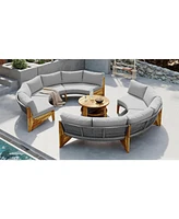 6-Person Outdoor Seating Set w/Cushions & Coffee Table