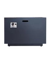 24" Patio Fire Pit, 33" Square, 50K Btu, Dark Grey, Tank Inside