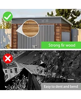 Iron-wood tool shed, Nature meets function