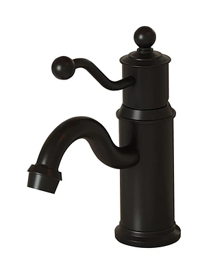 Single Hole Single-Handle Bathroom Faucet Vanity Sink Basin Mixer Tap Antique in Matte Black