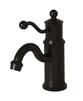 Single Hole Single-Handle Bathroom Faucet Vanity Sink Basin Mixer Tap Antique in Matte Black
