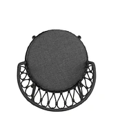 Boho Rattan Patio Dining Chairs - Set of 2