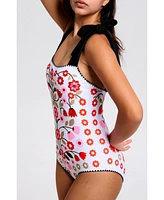 Jessie Zhao New York Women's Floral Symphony Embroidered Swimsuit