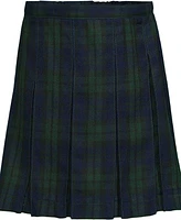 Lands' End Little Girls Plaid Box Pleat Skirt Top of the Knee