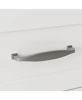White wooden shoe cabinet with six storage cabinets and one drawer,shoe rack with adjustable shelves