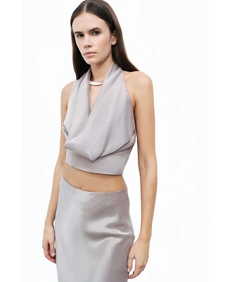 Nocturne Women's Backless Belted Blouse