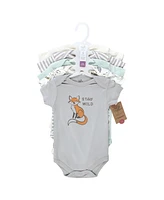 Touched by Nature Baby Boys Cotton Bodysuits, Dreamy Woodland, Preemie