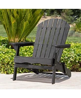 Rustic Acacia Wood Folding Adirondack Chair