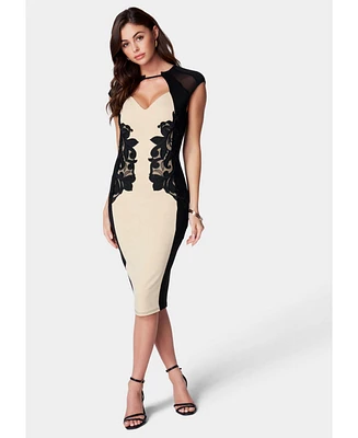 Bebe Women's Applique Pencil Dress