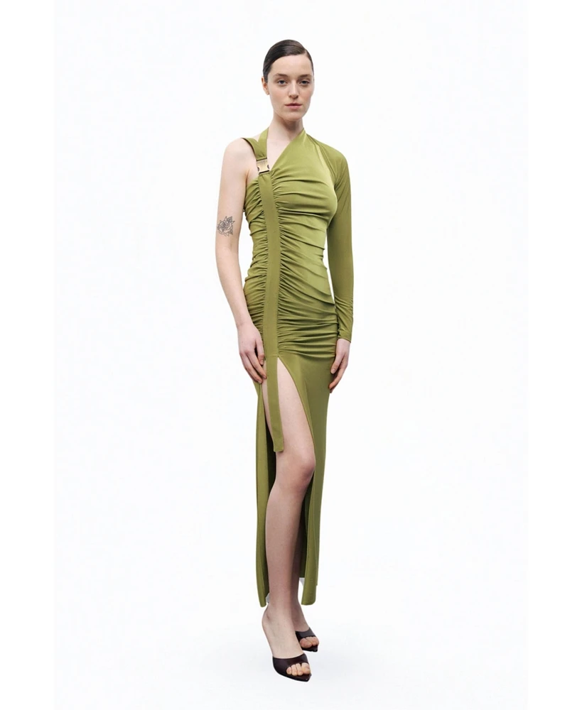 Nocturne Women's One Sleeve Maxi Dress