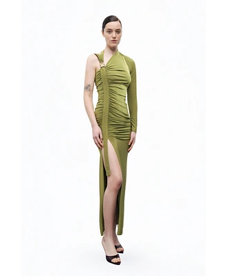 Nocturne Women's One Sleeve Maxi Dress