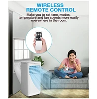 Cowsar Portable Air Conditioner, Btu for Room up to sq. ft, Portable Ac with Dehumidifier & Fan, 2 Fan Speeds, 24H Timer, Remote Control