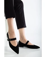 Willow Leather Mary Jane Flats