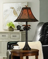 StyleCraft Home Collection 26" French Verdi Woven Rattan Shade Table Lamp
