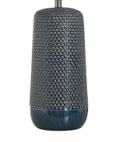 StyleCraft Home Collection 30" Galey Woven Wicker Ceramic Table Lamp