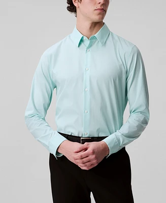 Calvin Klein Men's Stretch Striped Slim-Fit Dress Shirt
