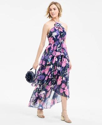 Macy's Flower Show Floral-Print Halter Dress, Exclusively at