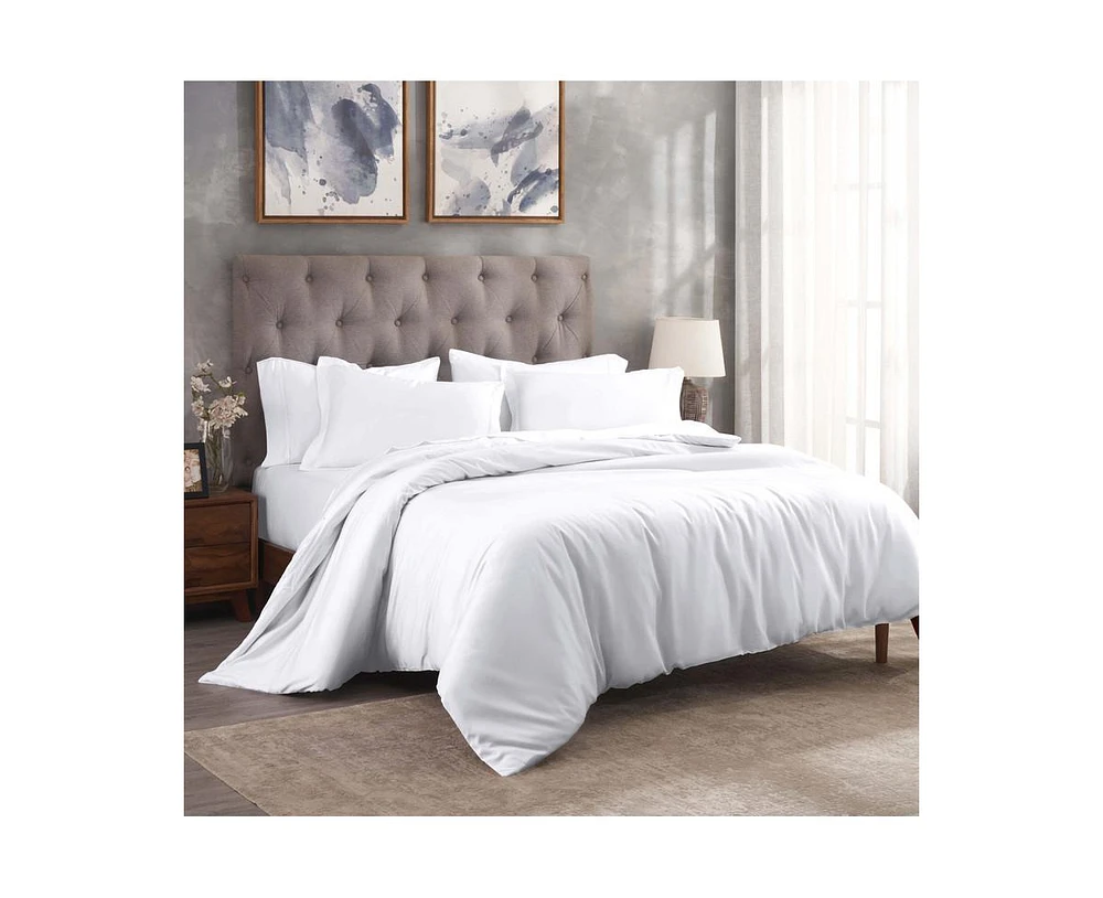 Superior Egyptian Cotton 300 Thread Count Solid Duvet Cover Set