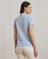 Lauren Ralph Women's Floral-Logo Cotton Pique Polo Shirt