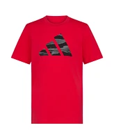 adidas Big Boys Short Sleeve Tiger Camo Logo T-Shirt